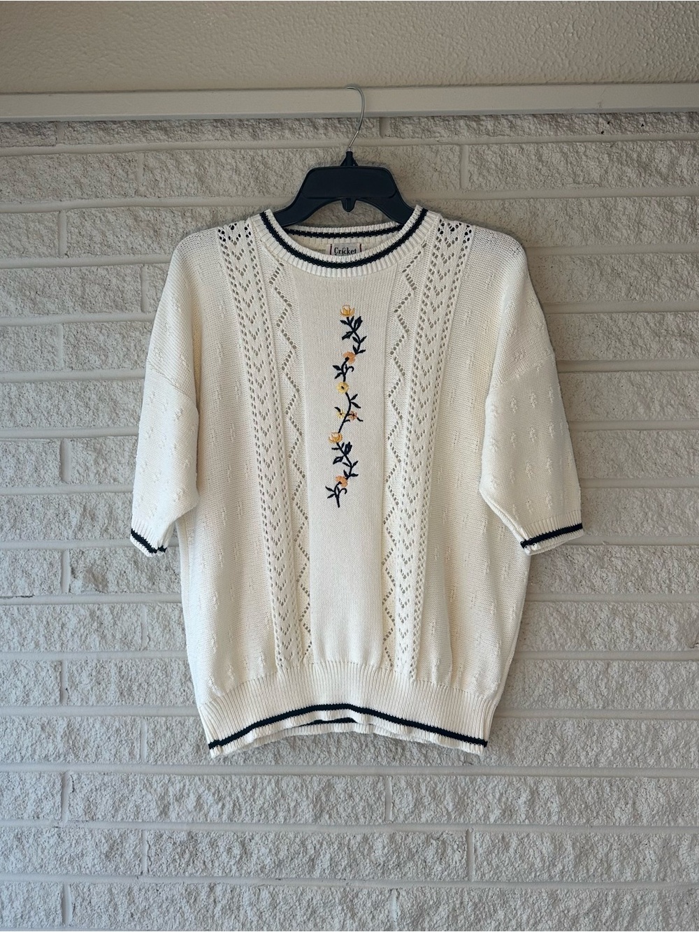 Cricket Lane Vintage Embroidered Sweater